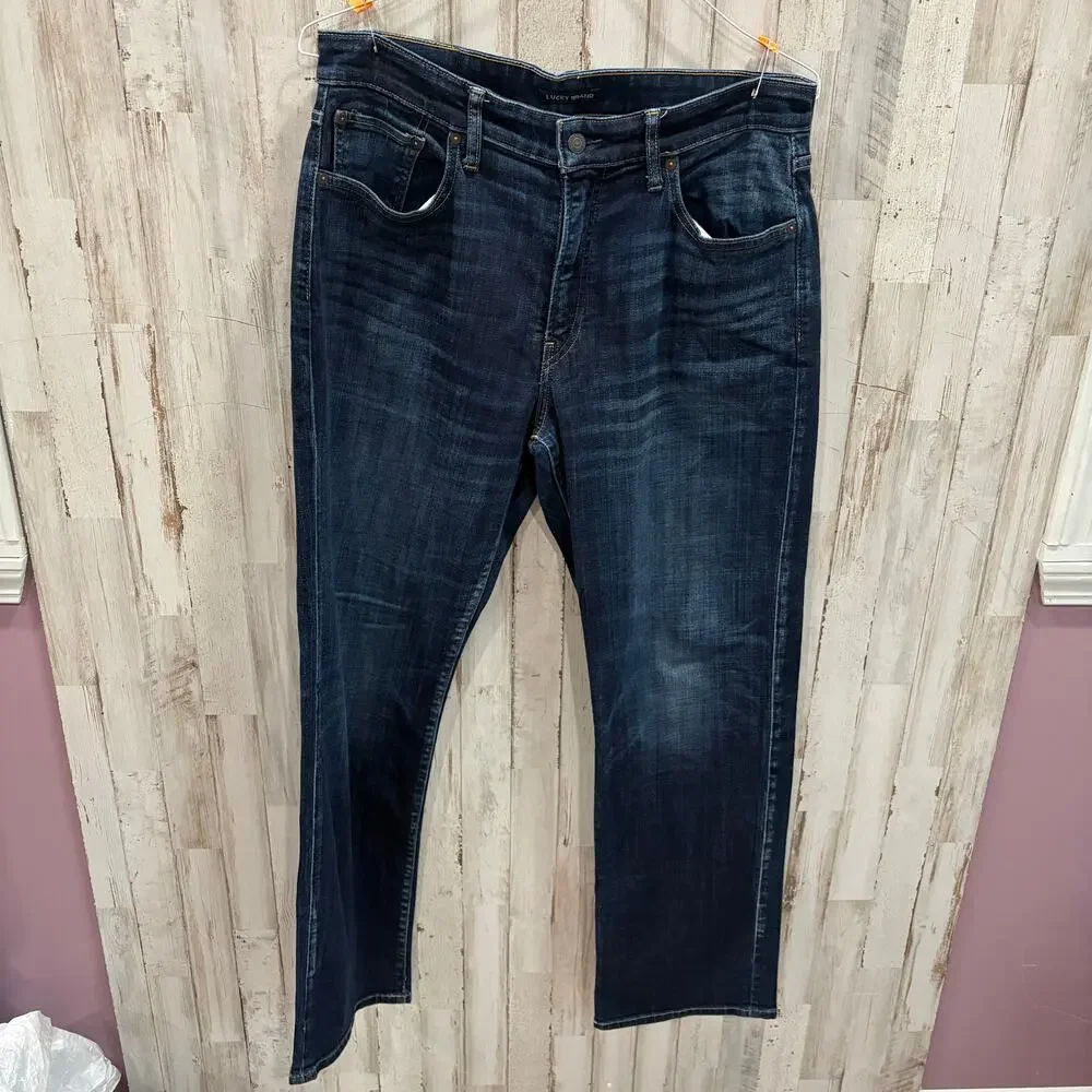 Lucky Brand 181 Relaxed Straight Fit Dark Wash Jeans Men’s 33X32